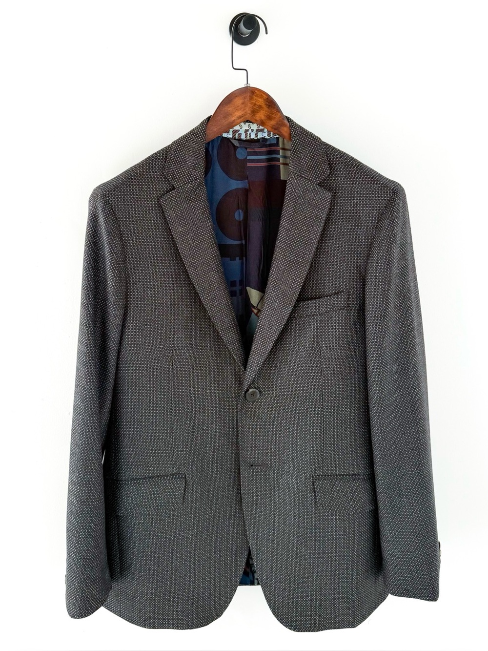 NEW Etro SIlk Wool Blazer Men's Dark Green Blue Black Textured Sport Coat 40R